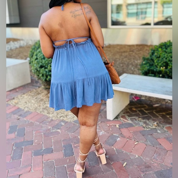She Cuuuuuute Babydoll Halter Mini Dress - Size S (Can fit a M) - Picture 2 of 3